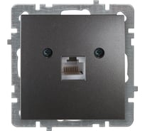 Механизм 1-местной компьютерной розетки Nilson СУ, RJ45 САТ6, TOURAN-ALEGRA-THOR, metallic, антрацит 24160445