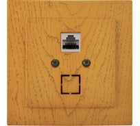 1-местная компьютерная розетка Nilson СУ, RJ45 CAT6, TOURAN WOOD, дуб 24251045
