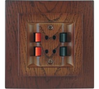 2-местная аудио розетка Nilson стерео СУ, TOURAN WOOD, орех 24271050