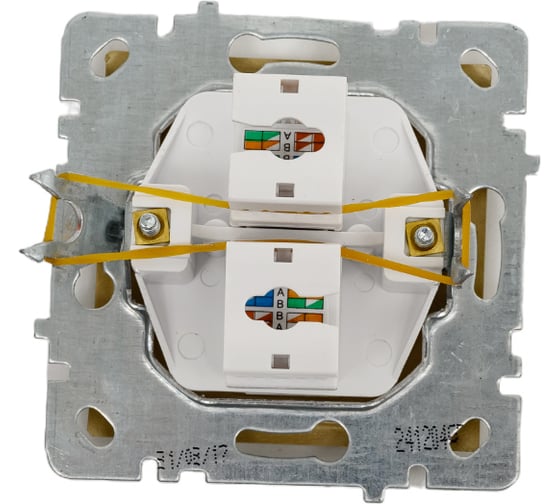Механизм 2-местной компьютерной розетки Nilson СУ, RJ45 САТ6, TOURAN-ALEGRA-THOR, metallic, золото 24150447