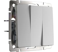 Трехклавишный выключатель Werkel WL06-SW-3G серебро a033751