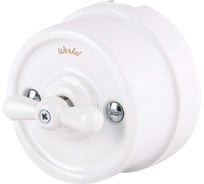 Одноклавишный выключатель Werkel WL18-01-03 белый Ретро a036793
