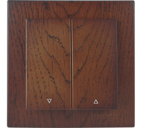 Выключатель для жалюзи Nilson СУ, TOURAN WOOD, орех 24271069 1