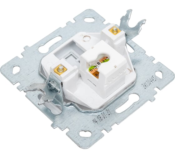 Механизм 1-местной компьютерной розетки Nilson СУ, RJ45 САТ6, TOURAN-ALEGRA-THOR, metallic, серебро 24130445