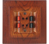 2-местная аудио розетка Nilson стерео СУ, TOURAN WOOD, черешня 24261050