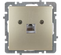 Механизм 1-местной компьютерной розетки Nilson СУ, RJ45 САТ6, TOURAN-ALEGRA-THOR, metallic, золото 24150445