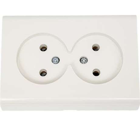 2-ая розетка без заземления Ovivo NIVO, ОУ, белый, 402-010000-908
