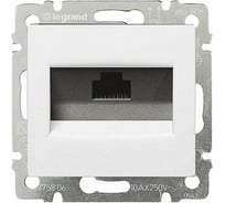 Компьютерная розетка Legrand DIY Valena белая, одинарнаяая, RJ45, 5 категория, крепление винт (без лапок) 694286