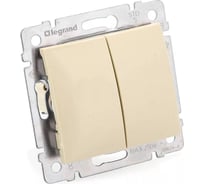 2-клавишный выключатель Legrand DIY Valena крем 695605