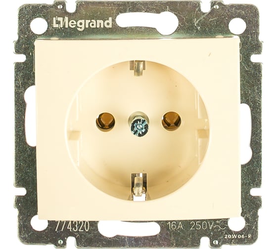 Розетка Legrand DIY Valena с/з крем 695612 - выгодная цена, отзывы, характеристики, фото - купить в Москве и РФ
