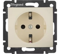 Розетка Legrand с заземлением Legrand Valena со шторками 16А 250В винтовые зажимы слоновая кость 695613