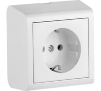 Розетка с заземлением Ovivo NIVO, ОУ, белый, 402-010000-217