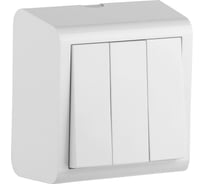 3-клавишный выключатель Ovivo NIVO, ОУ, белый, 402-010000-254