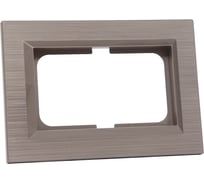 Рамка для 2-ой розетки без заземления Ovivo QUANTUM, рифленая, медь 405-330000-267