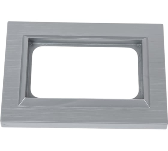 Рамка для 2-ой розетки с заземлением Ovivo QUANTUM, рифленая, серебро 405-320000-266