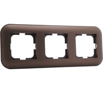 3-местная рамка Ovivo LOFT, мокка, 404-190019-227