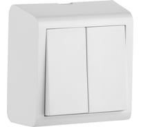 2-клавишный выключатель Ovivo NIVO, ОУ, белый, 402-010000-202