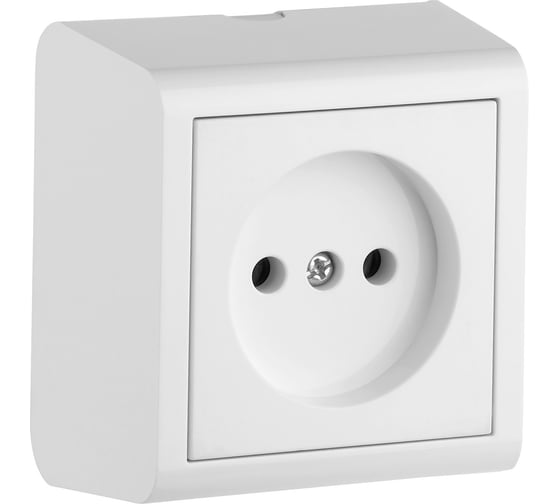 Розетка без заземления Ovivo NIVO, ОУ, белый, 402-010000-215