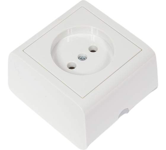 Розетка без заземления Ovivo NIVO, ОУ, белый, 402-010000-215
