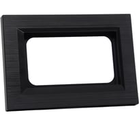 Рамка для 2-ой розетки с заземлением Ovivo QUANTUM, рифленая, черный 405-360000-266