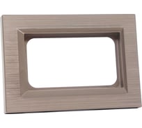 Рамка для 2-ой розетки с заземлением Ovivo QUANTUM, рифленая, медь 405-330000-266