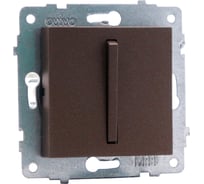 Механизм 1-клавишного выключателя Ovivo узкая клавиша, мокка 610-000219-200