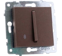 Механизм 1-клавишного выключателя Ovivo узкая клавиша, проходной, мокка 610-000219-209