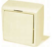 Выключатель ООО МПО Электротехника открытой установки 1 клавишный с подсветкой, слоновая кость 1548