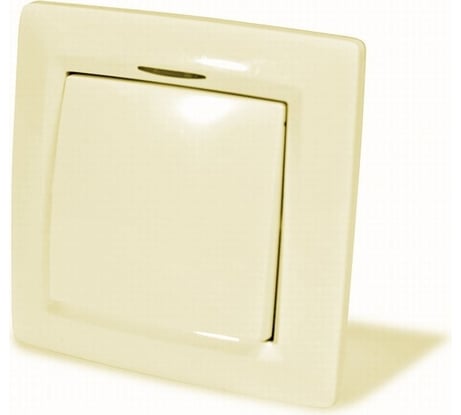 Выключатель ООО МПО Электротехника скрытой установки 1 клавишный с подсветкой, слоновая кость 1552