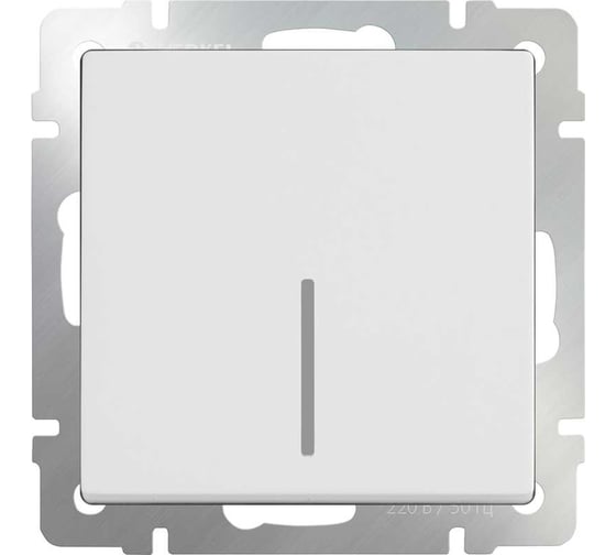 Одноклавишный проходной выключатель с подсветкой WERKEL WL01 SW 1G 2W LED a030765 1