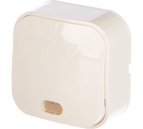 Одноклавишный выключатель с подсветкой IONICH о/у, 10А, 220В, белый еврослот 1412