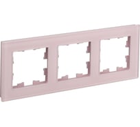 3-местная рамка IEK Brite ру-3-2-бр стекло розовый матовый BR-M32-G-31-K14