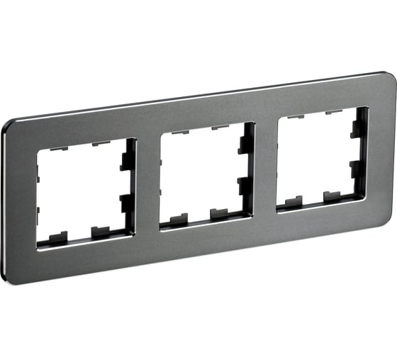 3-местная рамка IEK Brite ру-3-1-бр металл титан re BR-M32-M-01-K48 1