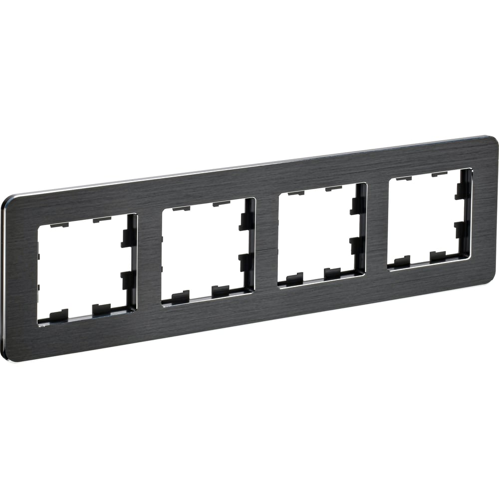 4-местная рамка IEK Brite ру-4-1-бр металл черный re al BR-M42-M-21-K02 ...