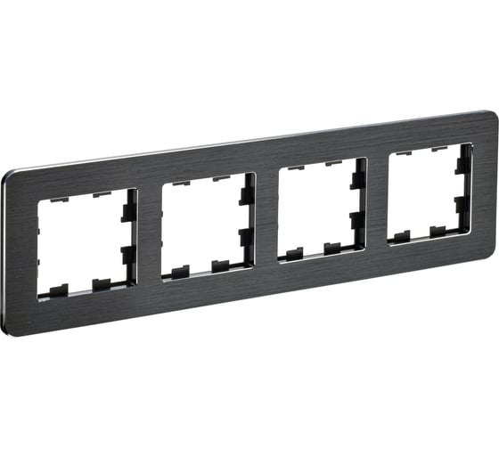 4-местная рамка IEK Brite ру-4-1-бр металл черный re al BR-M42-M-21-K02
