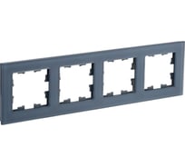 4-местная рамка IEK Brite ру-4-2-бр стекло маренго матовый BR-M42-G-31-K35