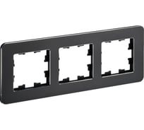 3-местная рамка IEK Brite ру-3-1-бр металл черный re BR-M32-M-01-K02