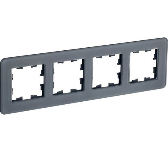 4-местная рамка IEK Brite ру-4-2-бр стекло графит re BR-M42-G-41-K53