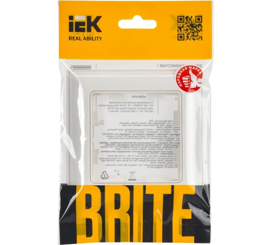 1-местная рамка IEK Brite ру-1-бр белый/белый BR-M12-12-K01