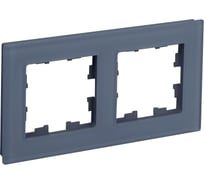 2-местная рамка IEK Brite ру-2-2-бр стекло маренго матовый BR-M22-G-31-K35