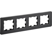 4-местная рамка IEK Brite ру-4-1-бр металл черный re BR-M42-M-01-K02