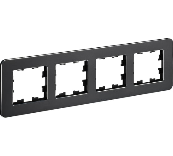 4-местная рамка IEK Brite ру-4-1-бр металл черный re BR-M42-M-01-K02 1