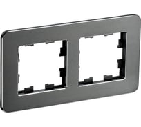 2-местная рамка IEK Brite ру-2-1-бр металл титан re BR-M22-M-01-K48