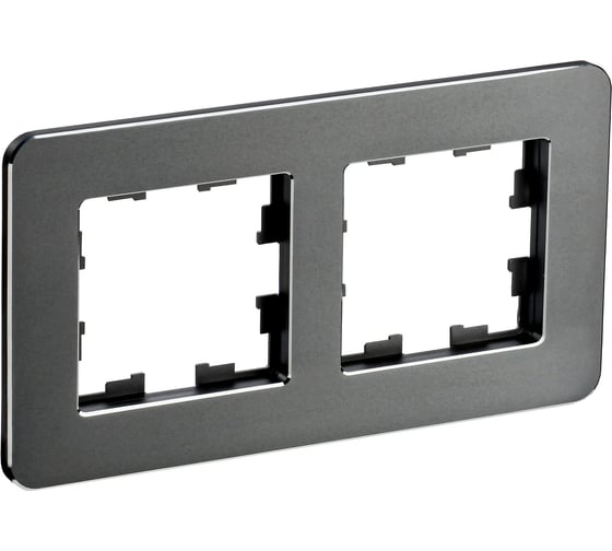 2-местная рамка IEK Brite ру-2-1-бр металл титан re BR-M22-M-01-K48 1