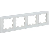 4-местная рамка IEK Brite ру-4-2-бр стекло белый матовый BR-M42-G-31-K01