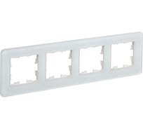 4-местная рамка IEK Brite ру-4-2-бр стекло белый re BR-M42-G-41-K01