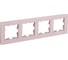 4-местная рамка IEK Brite ру-4-2-бр стекло розовый матовый BR-M42-G-31-K14 1