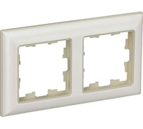 2-местная рамка IEK Brite ру-2-бр бежевый/жемчужный BR-M22-12-1-K10