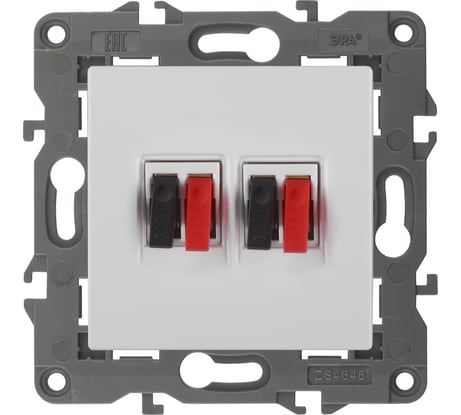 Двойная аудиорозетка ЭРА Elegance IP20, белый 14-3112-01 Б0034326