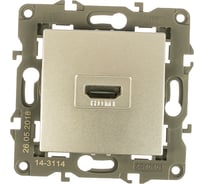 Розетка HDMI ЭРА 14-3114-03 IP20, Elegance, алюминий Б0034334